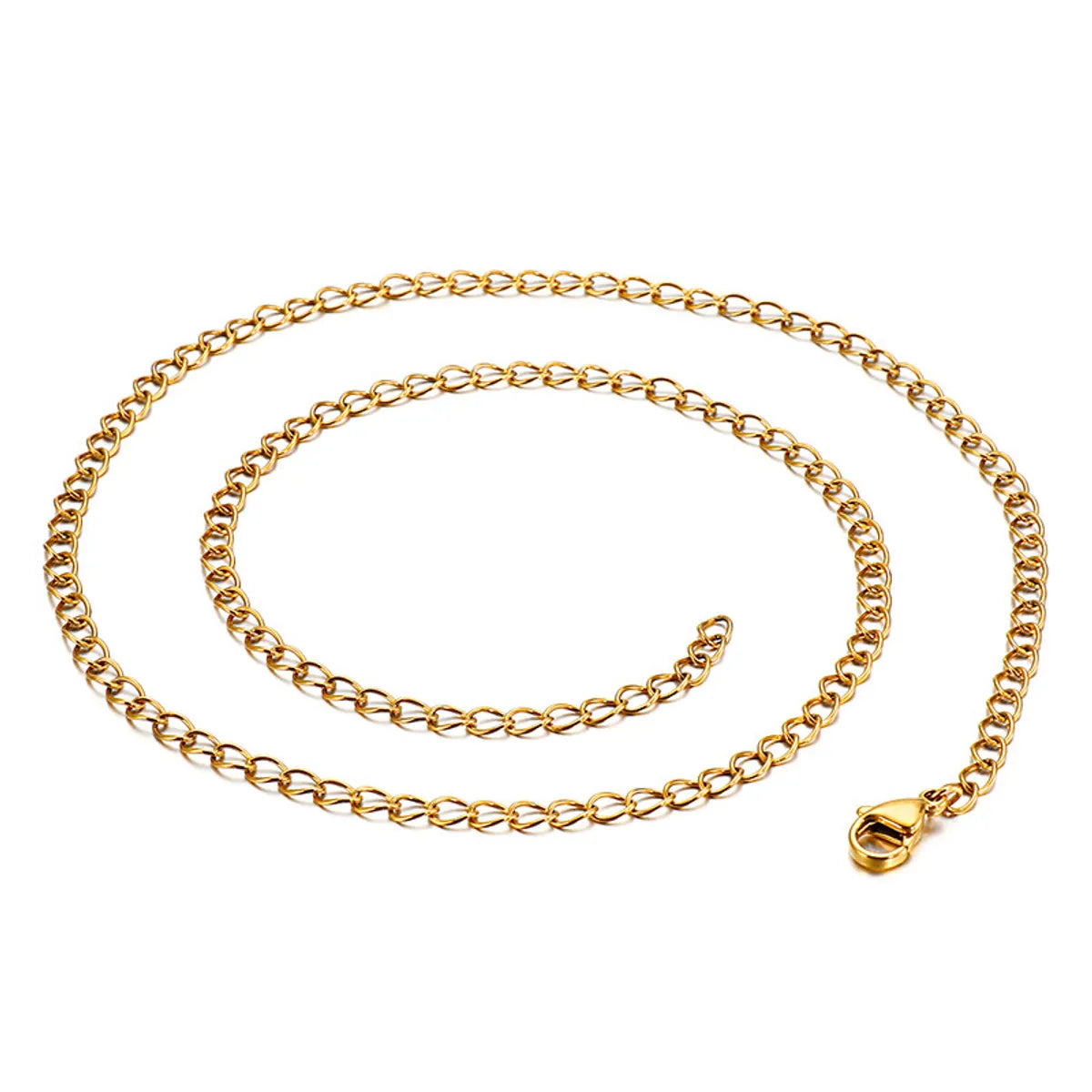 Wholesale Simple Style Solid Color Titanium Steel Chain Necklace