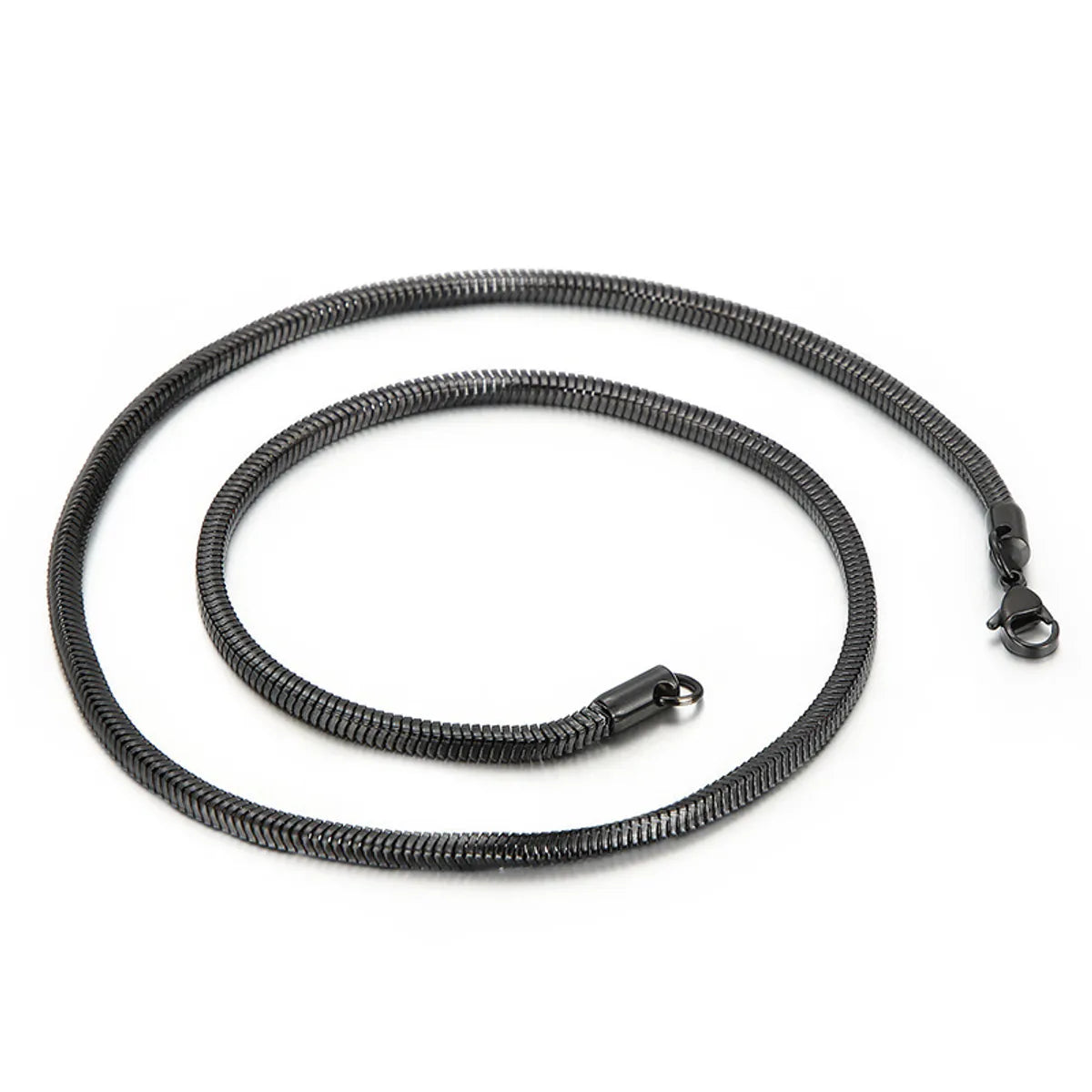 Wholesale Simple Style Solid Color Titanium Steel Chain Necklace