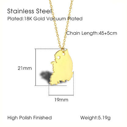 Wholesale Simple Style Solid Color Titanium Steel Irregular Plating Gold Plated Pendant Necklace