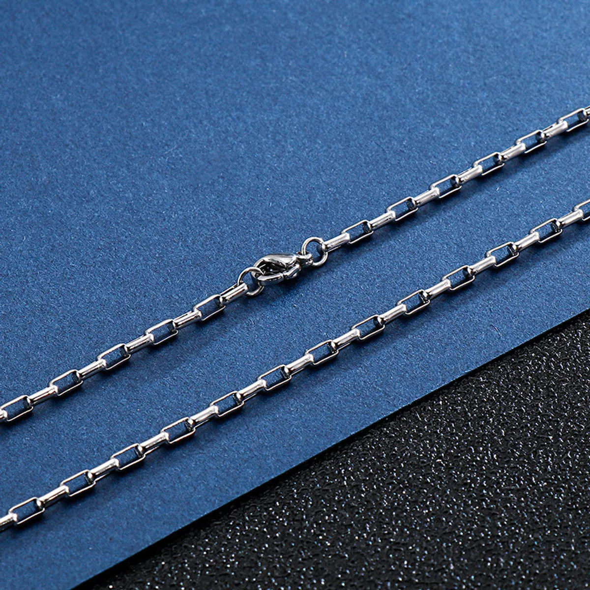 Wholesale Simple Style Solid Color Titanium Steel Plating Chain Gold Plated Necklace