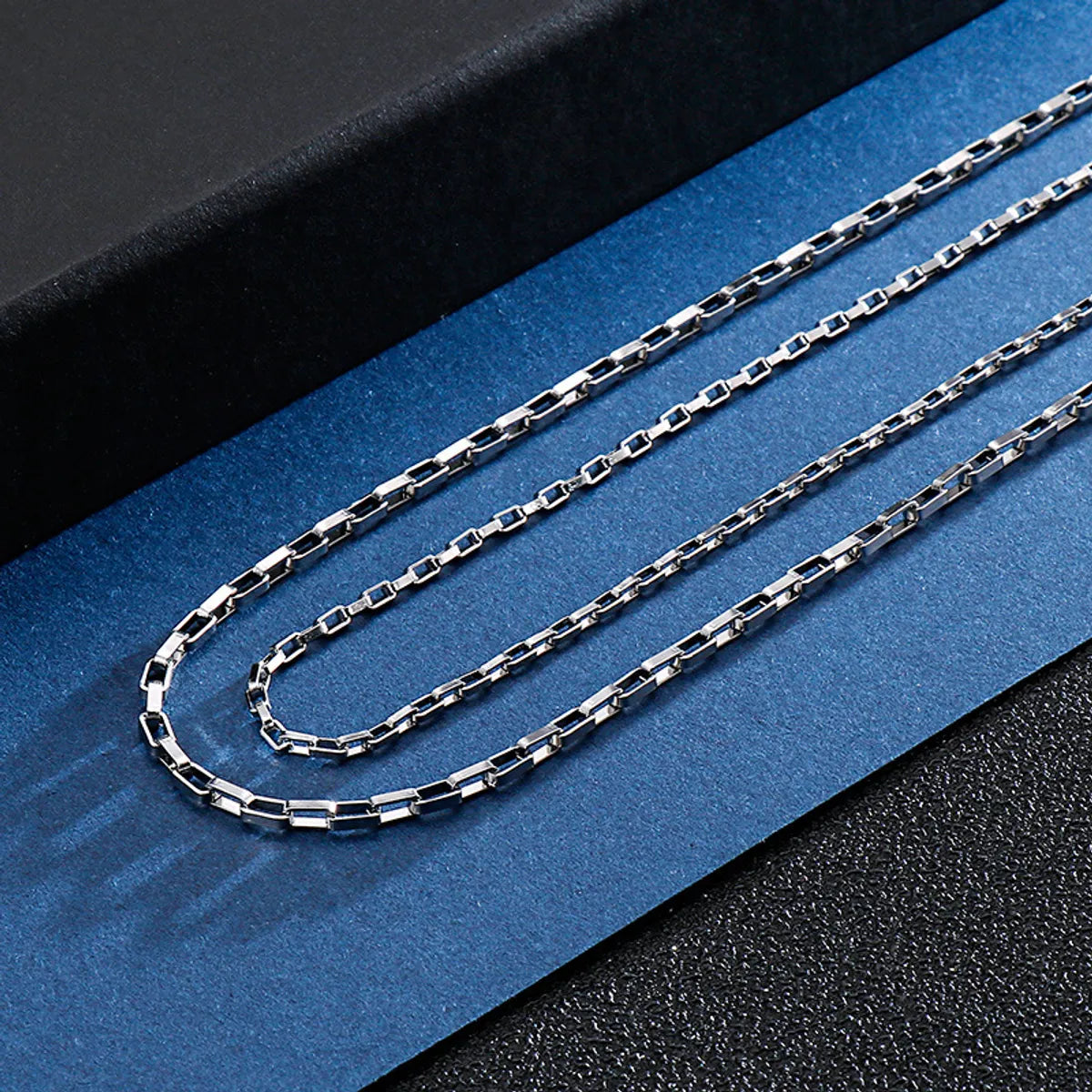 Wholesale Simple Style Solid Color Titanium Steel Plating Chain Gold Plated Necklace