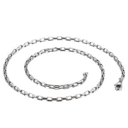 Wholesale Simple Style Solid Color Titanium Steel Plating Chain Gold Plated Necklace