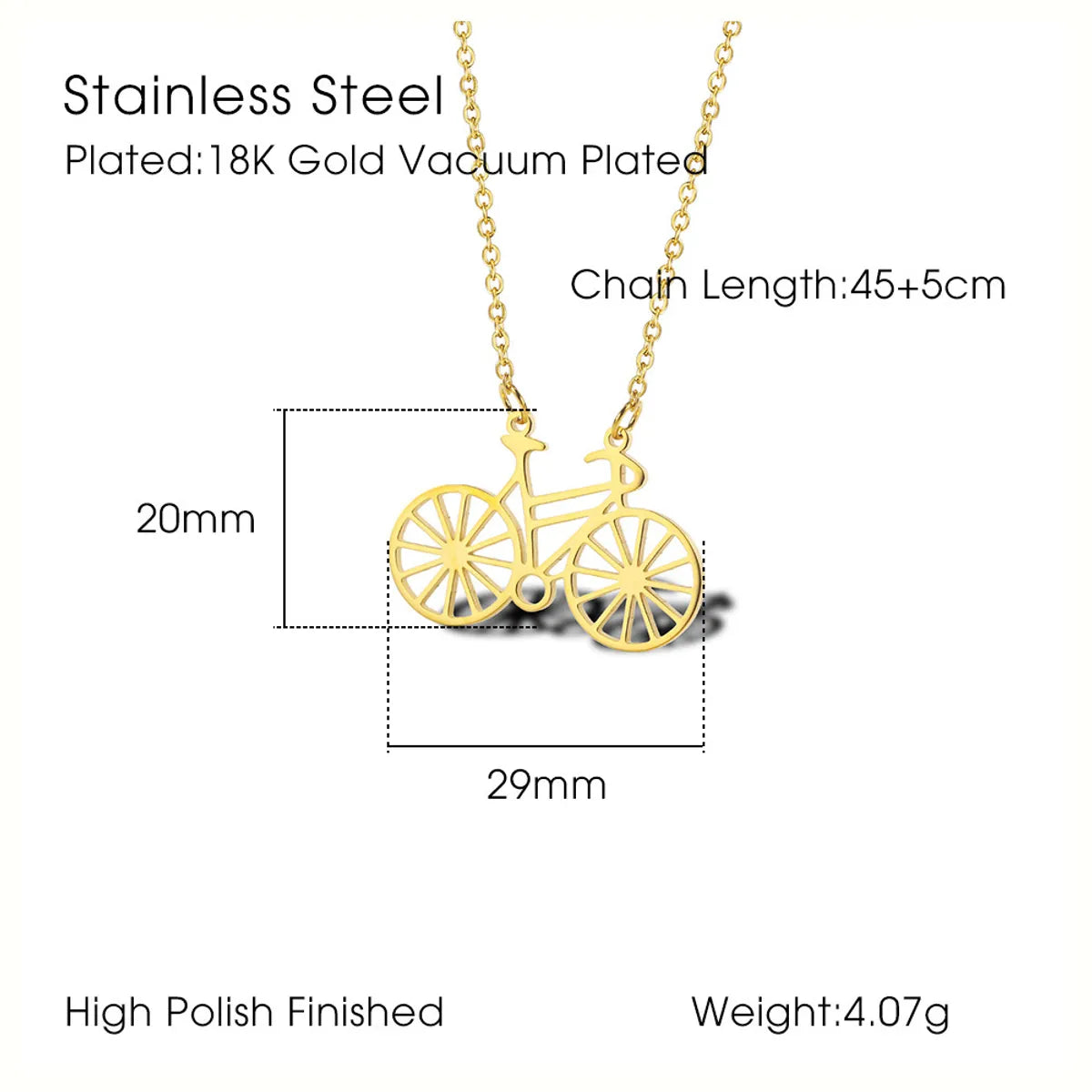 Wholesale Simple Style Solid Color Titanium Steel Plating Gold Plated Pendant Necklace