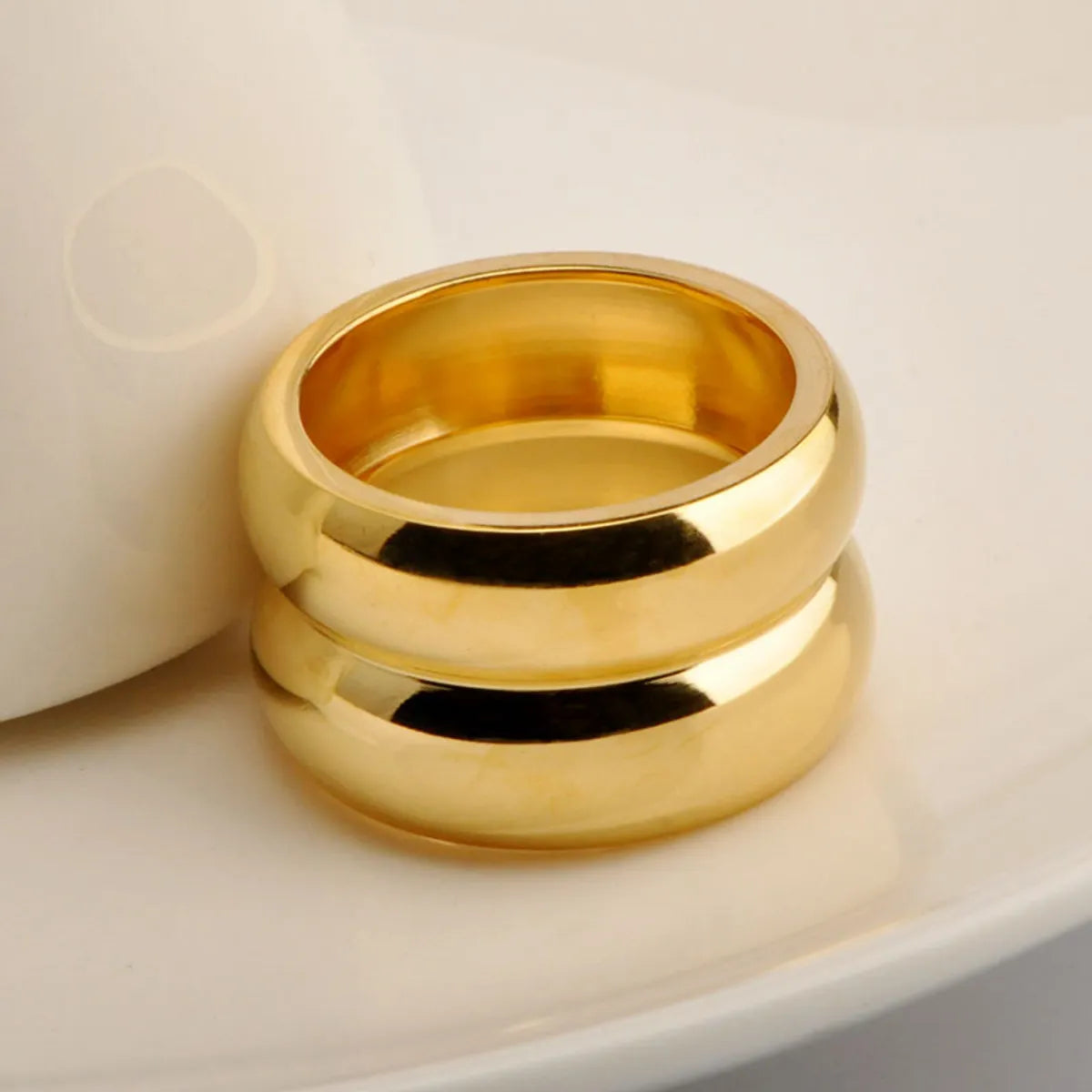 Wholesale Simple Style Solid Color Titanium Steel Rings