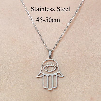 201 Stainless Steel Simple Style Polishing Plating Star Moon Mushroom Pendant Necklace