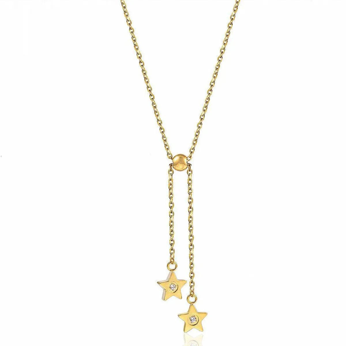 Wholesale Simple Style Star Stainless Steel Patchwork Pendant Necklace