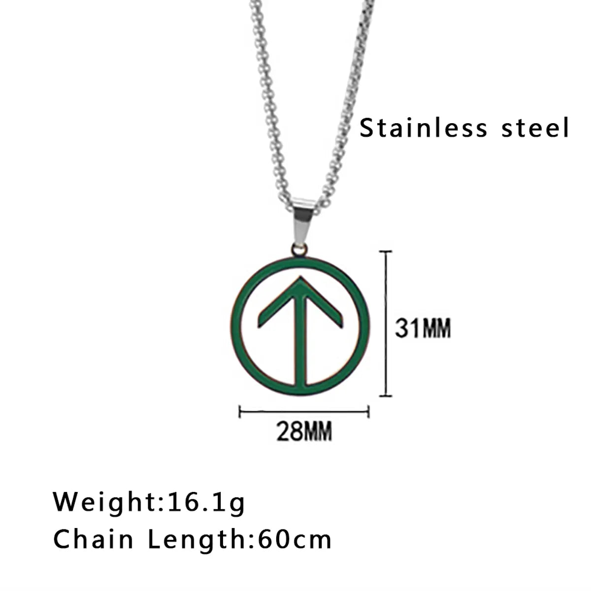 Wholesale Simple Style Streetwear Arrow Titanium Steel Pendant Necklace