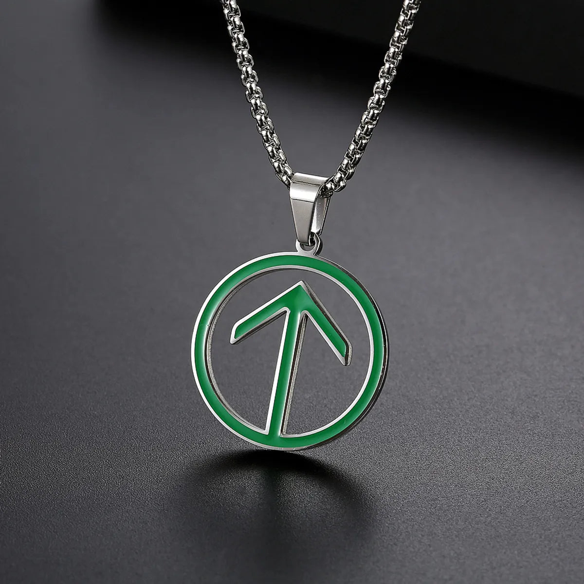 Wholesale Simple Style Streetwear Arrow Titanium Steel Pendant Necklace