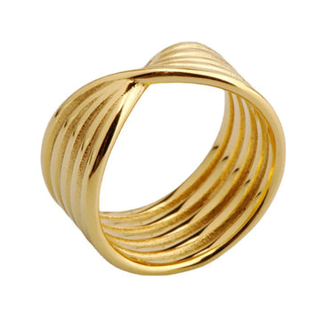 Wholesale Simple Style Stripe Knot Titanium Steel Rings