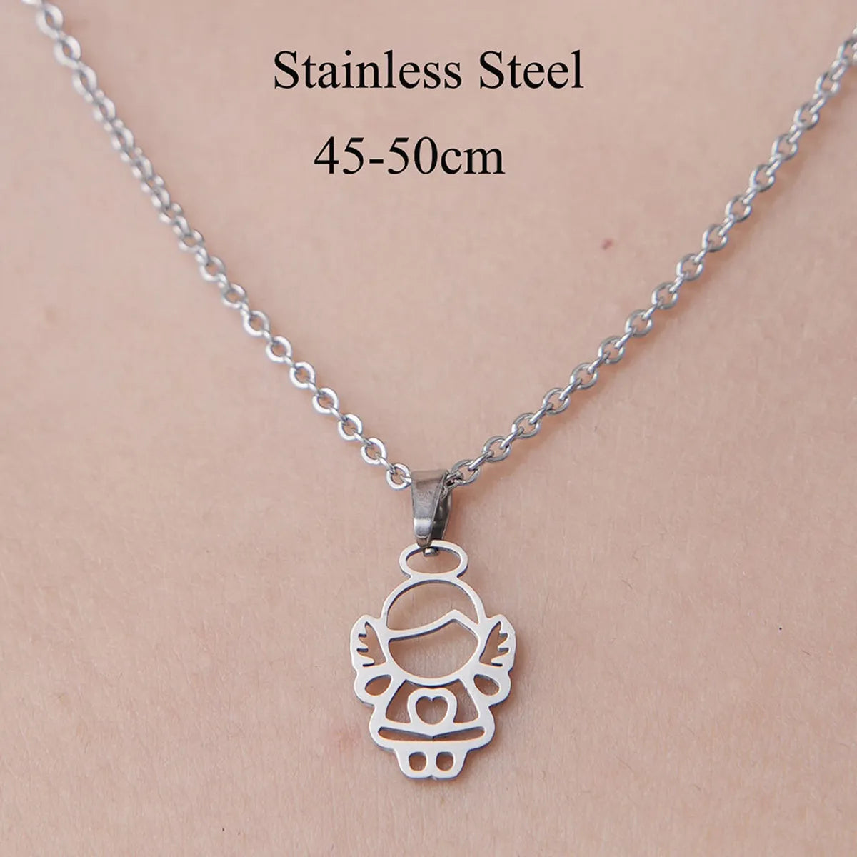 201 Stainless Steel Simple Style Polishing Plating Tree Snowflake Skull Pendant Necklace