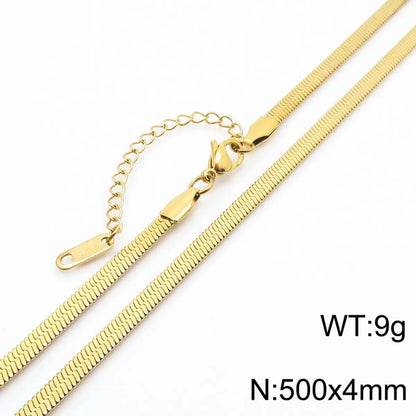 Wholesale Simple Style U Shape Titanium Steel Plating Necklace