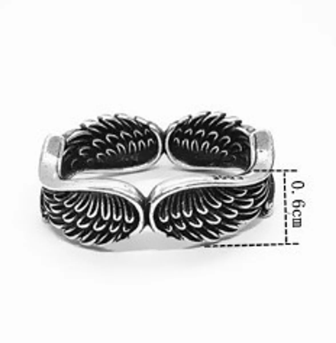 Wholesale Simple Style Wings Copper Plating Open Rings