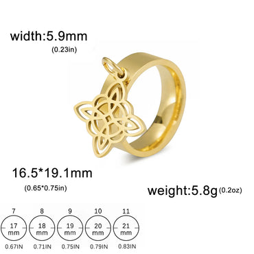 Wholesale Simple Style Witch Knot Solid Color Titanium Steel Plating Rings