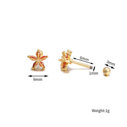 Wholesale Spin Ball Earring Gooddiy Marine Animal Ear Bone Studs Single