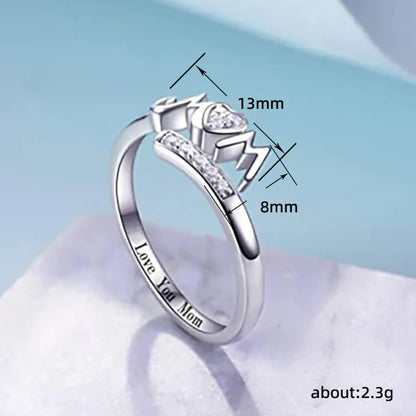 Wholesale Sweet Geometric Copper Inlay Zircon Rings