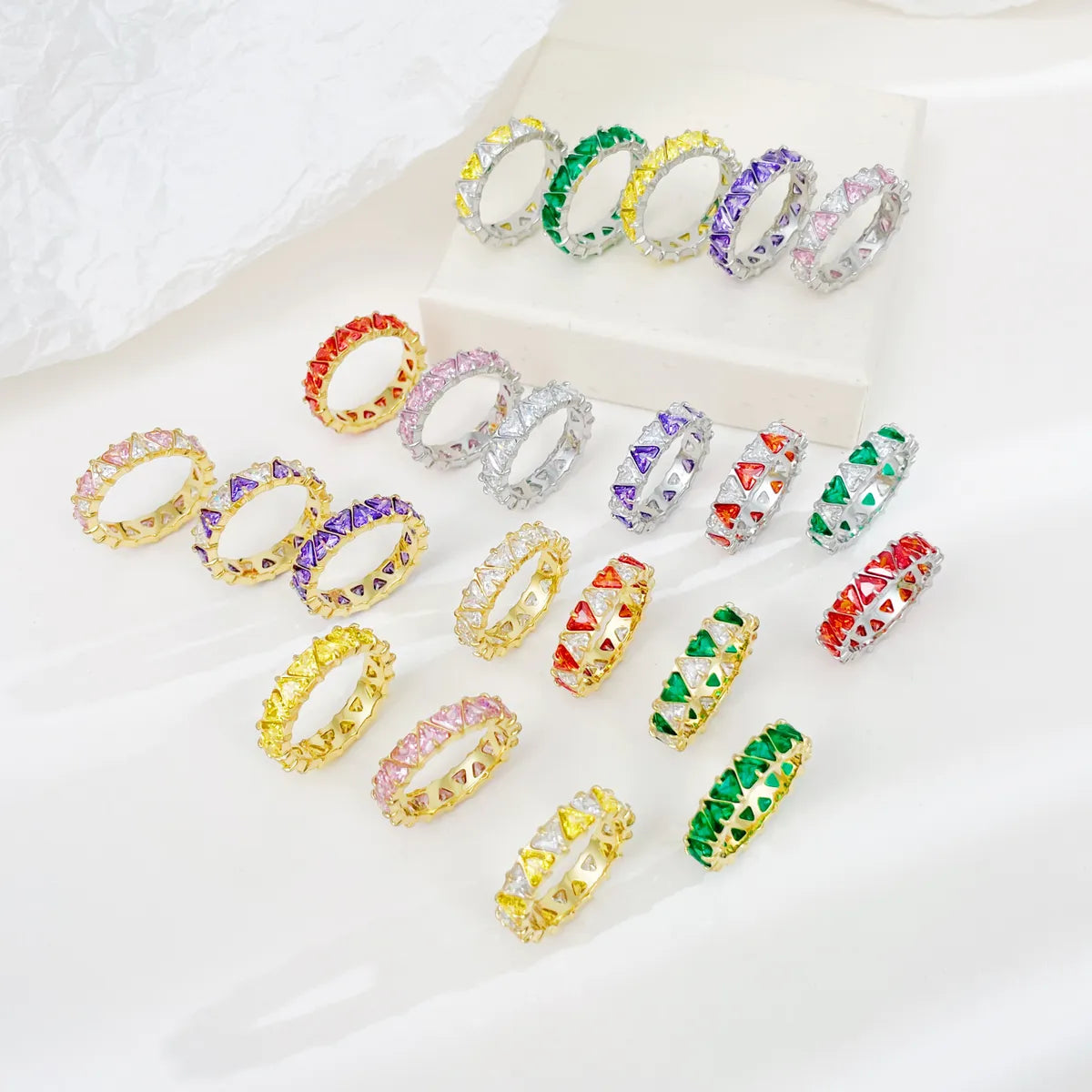 Wholesale Sweet Simple Style Heart Shape Stainless Steel Plating Inlay Zircon Rings