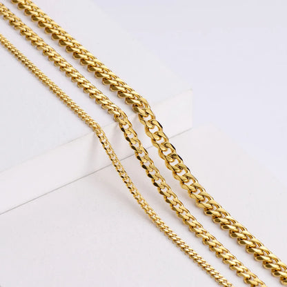 Hip-Hop Geometric Stainless Steel Plating 18K Gold Plated Unisex Necklace