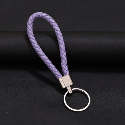 Wholesale Woven Leather Rope Keychain Car Key Ring Key Ring Pendant Activity Small Gift Key Chain Manufacturer