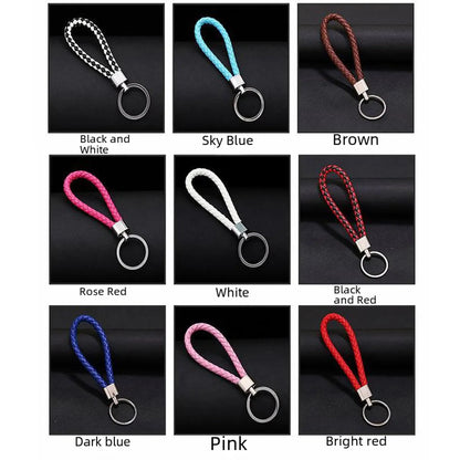 Wholesale Woven Leather Rope Keychain Car Key Ring Key Ring Pendant Activity Small Gift Key Chain Manufacturer