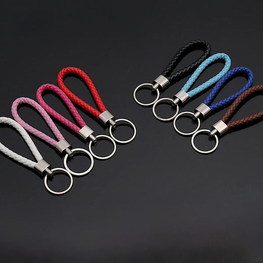 Wholesale Woven Leather Rope Keychain Car Key Ring Key Ring Pendant Activity Small Gift Key Chain Manufacturer