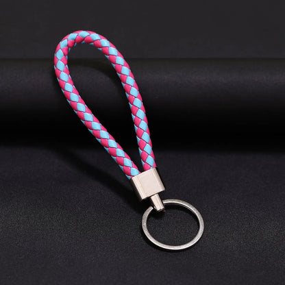 Wholesale Woven Leather Rope Keychain Car Key Ring Key Ring Pendant Activity Small Gift Key Chain Manufacturer