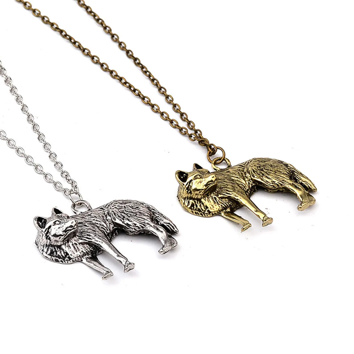 Wild Animal Wolf Necklace Long Necklace Retro Wolf Head Simple Pendant Necklace Accessories Wholesale Gooddiy