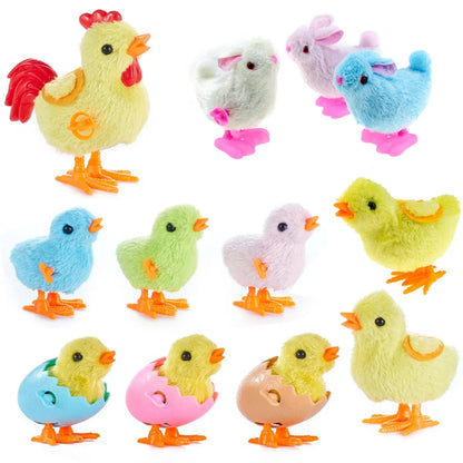 Wind-Up Spring Jumping Bunny Clockwork Plush Duck Clockwork Cockerel Clockwork Chicken Easter Toy