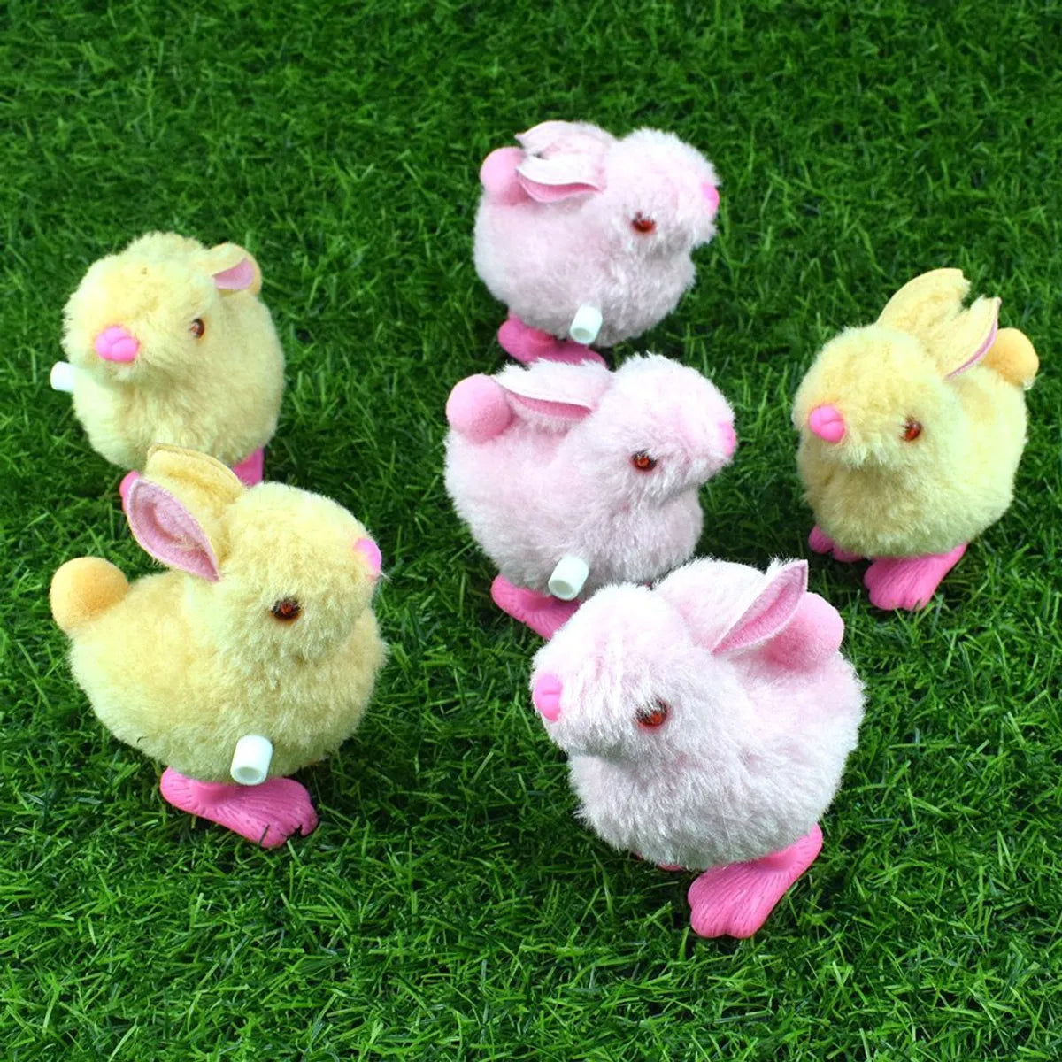 Wind-Up Spring Jumping Bunny Clockwork Plush Duck Clockwork Cockerel Clockwork Chicken Easter Toy