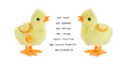 Wind-Up Spring Jumping Bunny Clockwork Plush Duck Clockwork Cockerel Clockwork Chicken Easter Toy