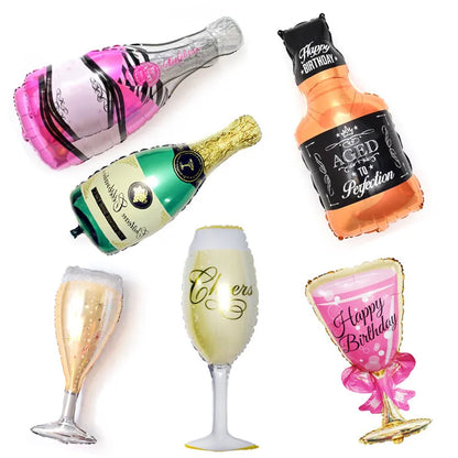 Wine Glass Wine Bottle Aluminum Film Party Balloon