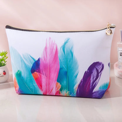 Women'S All Seasons Canvas Printing Fashion Square Zipper Cosmetic Bag