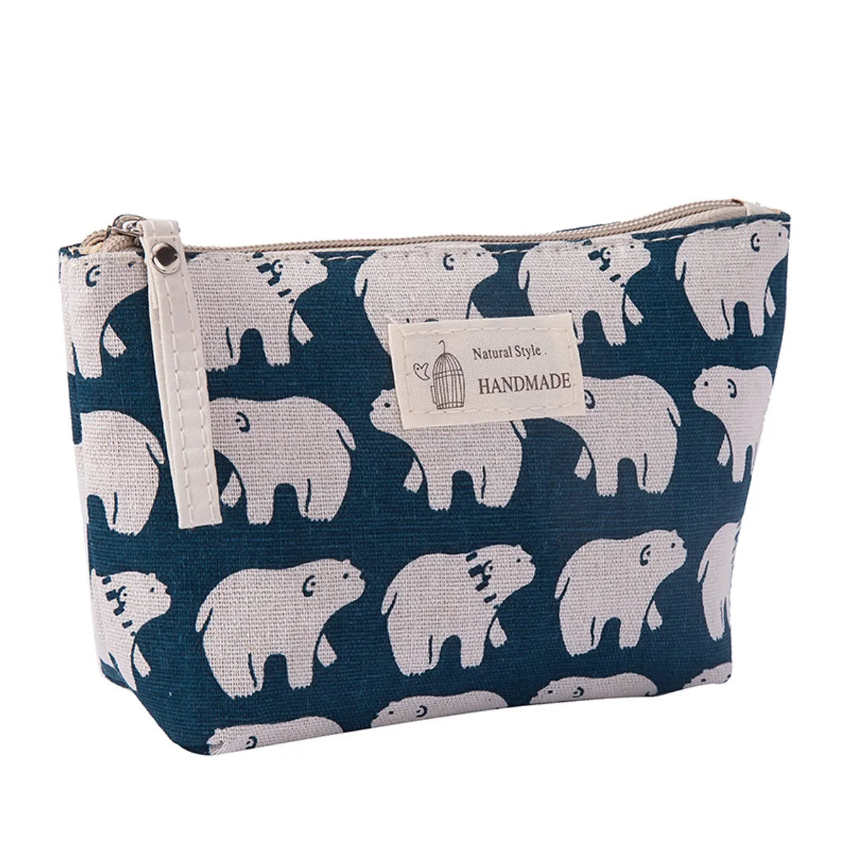 Women'S All Seasons Canvas Printing Fashion Square Zipper Cosmetic Bag