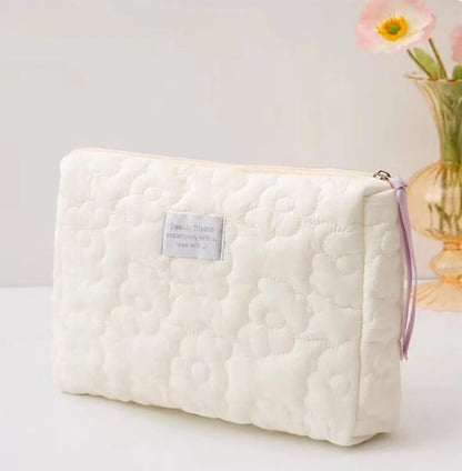 Women'S All Seasons Nylon Solid Color Elegant Basic Zipper Cosmetic Bag