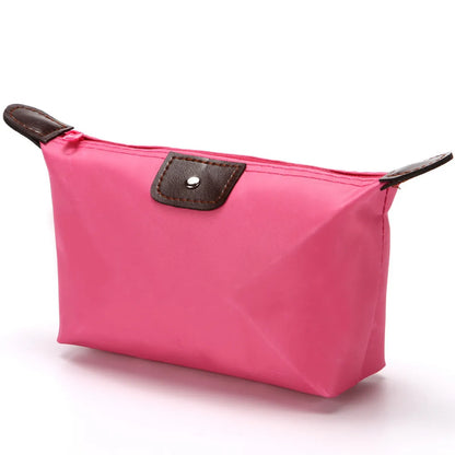 Women'S All Seasons Nylon Solid Color Elegant Dumpling Shape Zipper Cosmetic Bag