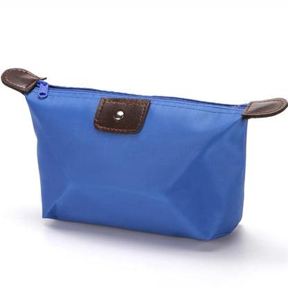 Women'S All Seasons Nylon Solid Color Elegant Dumpling Shape Zipper Cosmetic Bag