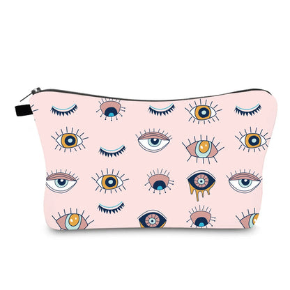 Women'S All Seasons Polyester Devil'S Eye Ethnic Style Square Zipper Cosmetic Bag