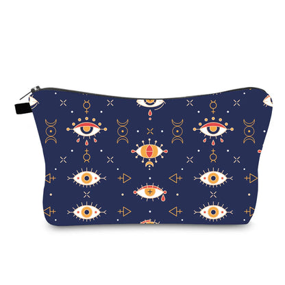 Women'S All Seasons Polyester Devil'S Eye Ethnic Style Square Zipper Cosmetic Bag