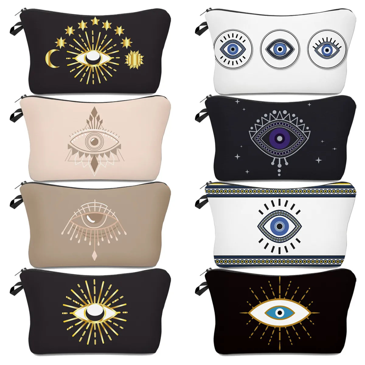 Women'S All Seasons Polyester Devil'S Eye Streetwear Square Zipper Cosmetic Bag