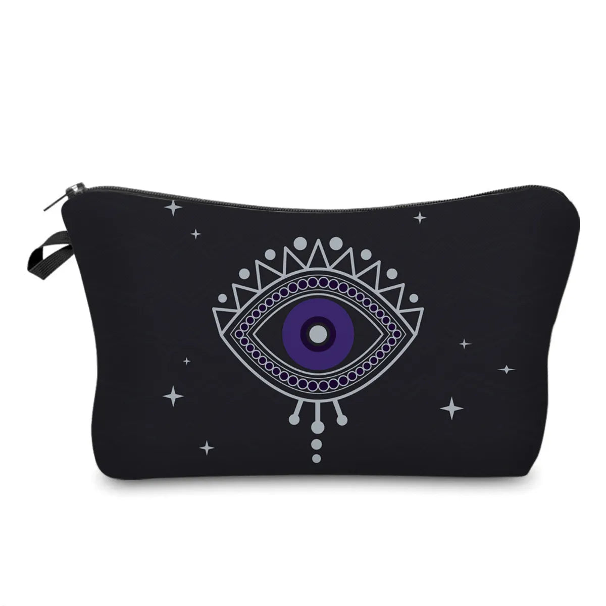 Women'S All Seasons Polyester Devil'S Eye Streetwear Square Zipper Cosmetic Bag