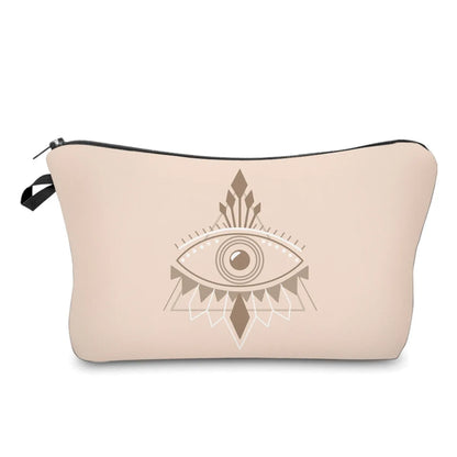 Women'S All Seasons Polyester Devil'S Eye Streetwear Square Zipper Cosmetic Bag