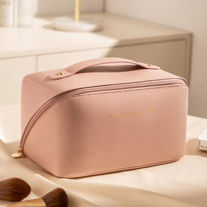 Women'S All Seasons Pu Leather Basic Cosmetic Bag