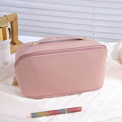 Women'S All Seasons Pu Leather Basic Cosmetic Bag