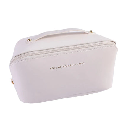 Women'S All Seasons Pu Leather Solid Color Elegant Basic Square Zipper Cosmetic Bag