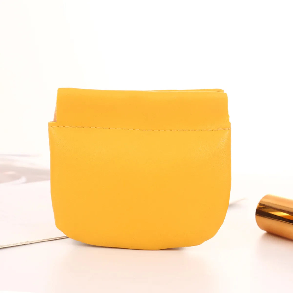 Women'S All Seasons Pu Leather Solid Color Simple Style Square Cosmetic Bag