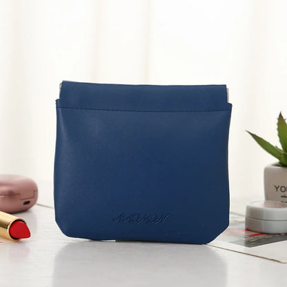 Women'S All Seasons Pu Leather Solid Color Simple Style Square Cosmetic Bag