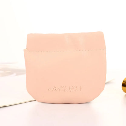 Women'S All Seasons Pu Leather Solid Color Simple Style Square Cosmetic Bag