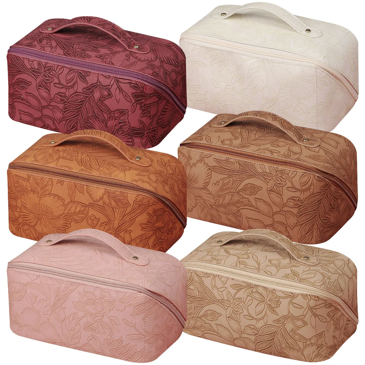 Women'S All Seasons Pu Leather Vacation Cosmetic Bag