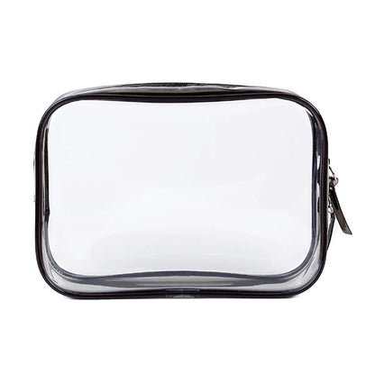 Women'S All Seasons Pvc Solid Color Fashion Square Zipper Cosmetic Bag