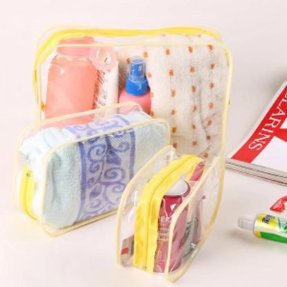 Women'S All Seasons Pvc Solid Color Fashion Transparent Pillow Shape Zipper Cosmetic Bag