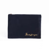 Women'S All Seasons Velvet Cloth Letter Fashion Zipper Cosmetic Bag